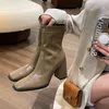 Premium High Heel Short Boots For Women 2023 Black New Soft Leather Boots White Martin Boots 231026