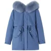 Women's Down Parka Fashion Long Coat Wool Liner Hooded Parkas Winter Jacket Slim with Fur Collar Warm Snow Wear Padded Clothes 231026