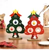 Houten kleine kerstboomversieringen Kinder DIY Intellectueel speelgoed Mini-kerstboom Tafelblad Kerstcadeau Groothandel AC