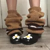 Damensocken Xingqing Y2k 2000er Kontrastfarbe Niedliche kniehohe ästhetische Stiefelmanschettenabdeckung für Streetwear-Accessoires