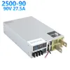 Hongpoe 2500W 90V 전원 공급 장치 0-5V 아날로그 신호 제어 0-90V 조정 가능한 전원 공급 장치 90V 27.5A 지원 PLC 제어 SE-2500-90