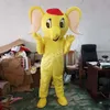 High quality Yellow Elephant Mascot Costumes Halloween Fancy Party Dress Cartoon Character Carnival Xmas Advertising Birthday Party Costume Outfit