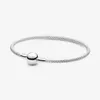 100% 925 Sterling Silver Moments Mesh Armband Fit Autentic European Dangle Charm Fashion Women Wedding Engagement Jewelry Access295Z