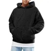 Heren Hoodies Winter Sweatshirt Met Capuchon Grote Zak Teddy Fleece Pluizige Trui Hoodie Heren Warme Pluche Tops Fashion Casual Streetwear