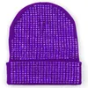 Bonnets de styliste chapeaux d'hiver chauds pour femmes et hommes, chapeau tricoté en acrylique avec strass scintillants, couvre-chef Hip Hop, accessoires de fête Cool