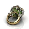 14K Geel Goud Kleur Smaragd Edelsteen Ring Voor Vrouwen Fijne Anillos De Anel Bijoux Femme Sieraden Bizuteria Jade 220309304z