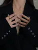 Garnitury damskie unxx czarny blezer kobiety krzyż haft kardigan duży streetwear koreański styl swobodny luźne kurtka z długim rękawem