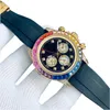 Mens Luxury Gold Watch 2813 Automatisk mekanisk designer Montreux Luxury 40mm Folding Spuckle Rostfritt stål Bemtapet Waterproof Chronograph