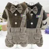 Dog clothes Pet clothes Dog autumn gentleman British strap teddy puppy clothing four foot clothes collar