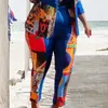 Pantalon de deux pièces pour femmes 2 ensembles de vêtements africains Dashiki africain costume de mode haut et pantalon super élastique fête plus taille pour dame 231025