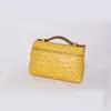 Cosmetic Bags Cases Luxury High Quality Ostrich Pattern PU Leather Clutch Bag for Women Fashion Trendy Designer Make Up Handbag Purse Bag 231026