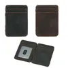 Carteiras Moda ID Card Case Titular Capa de Couro PU com Ribborn Magic Wallet Money Clips Cash Clip Mini Coin Purse