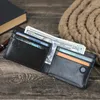 Wallets Genuine Leather Small Wallet For Men Casual Card Holder Slim Bifold Simple Design Male Purse Luxury Money Bag