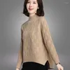 Women's Sweaters 2023 Autumn And Winter Casual Knitted Turtleneck Womens Fashion Loose Thick Pullovers Women