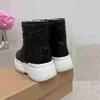 Designer shoes: Women's thick soled wool snow boots popular in winters