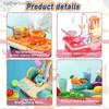 Kitchens Play Food Kids Pretend Play Kitchen Sink Toys With Play Cooking Stove Pot Pan Play Cutting Food Utensils Tableware Accessories Girls ToysL231026