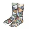 Men's Socks Marble Wall Decor Women's Polyester Blue 3D Geometric Art Novelty Spring Summer Autumn Winter Gift