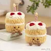 Stuffed Plush Animals Stuffed Soft Cupcake Toy Ring Birthday Cake Cute Plush Baby Cuddly Toys Dolls For Kids Birthday Gift