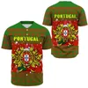 Homens Casuais Camisas World Baseball Portugal 3D Impressão Malha Fibra Jersey para Homem T-shirt Tops Tee Mens Streetwear Manga Curta Esporte Tracksui