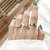 Cluster Rings 925 Sterling Silver Opening For Women Statement Champagne Geometric Engagement Ring Fashion Rhinestone Jewelry