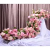 Flores decorativas 2M/6,56 pés Rosa Eucalipto Folha Verde Decoração de Casamento Linha Floral