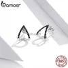 Stud bamoer Pendientes de geometría simple para mujer 925 Sterling Silver Ear Pins Jewelry 2023 Nuevo diseño pendiente Brincos SCE924 YQ231026