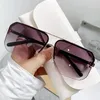 Solglasögon Half Frame Ocean For Men Women Brand Design Luxury Square UV400 Lens Sun Glasses Fashion Trend Unisex Eyewear Mirror