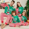 Tenues assorties à la famille Pyjamas de Noël Pyjamas pour adultes et enfants Santa TopsStripe Pantalon Vêtements de nuit de Noël Bébé Garçon Filles Barboteuse 231026