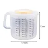 Measuring Tools 25L Plastic Baking Cup Splash Proof Graduated Household Mixing Bowl With Lid Large Capacity Egg Beating 231026