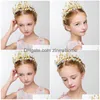 Christmas Decorations Women Girls Crystal Crown Tiaras Birthday Headwear Accessories Arrive Drop Delivery Home Garden Festive Party Su Dhgvq