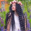 Human Hair Bulks 7 Pcs Lot Curly Bundles With Clre Synthetic Weave s 6 and Lace 30 Inch Heat Resistant 231025