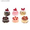 Kitchens Play Food 5/6/10pcs Cute Mini Cakes 1 12 Baby Doll Home Kitchen Toys Girl Scene Model Pastry Bauble Dollhouse Kitchen Toy AccessoriesL231026