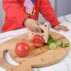 Kuchnie bawią się jedzeniem bezpiecznie drewniane dla dzieci knife gotowanie zabawek noża kroja owoców warzyw dzieci kuchnia udawała grę Montessori edukację 231026