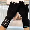 Luvas de malha de lã luvas para mulheres designer mulheres inverno mitten grosso quente ciclismo condução luva tela sensível ao toque