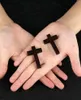 Pendant Necklaces Cottvo2Pcs Antique Wooden Cross Pendants Crucifix Jesus Handmade Christian Faith Ornaments DIY Necklace Jewelry