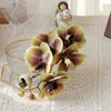 Kwiaty dekoracyjne 70 cm sztuczny motyl orchidea 6 widelc kwiatowy dom miękka dekoracja roślinna sztuka ścienna
