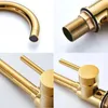 Kitchen Faucets Luxury Gold Faucet Brass for Cold and Mixer Tap Sink Vegetable Washing Basin Brushed 231026