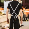 Aprons Fashion Waterproof Apron Canvas Adjustable Front Kitchen Cooking Baking Grill Bibs for Women Men Catering Waiter Uniform 231026