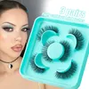 Pestañas postizas rizadas gruesas Naturalmente suave Luz hecha a mano Reutilizable Multicapa 3D Faux Mink Extensiones de pestañas postizas Strip Lash Beauty Supply DHL