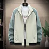 Chaquetas para hombres Chaqueta para hombres Patchwork Moda Casual Bolsillo Primavera Otoño Manga larga Lightwetght Sport Streetwear Masculino Cremallera Abrigo M-4XL