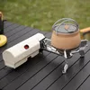 Poêles extérieur pliable Cassette poêle Camping Portable pliant Cassette cuisinière pique-nique four à gaz Pot cuiseur à thé 231025