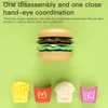 Kitchens Play Food Children Kitchen Toys Hamburger Set Play House Mini Artificial Food Fries Plastic Models Pretend Play Kids Educational Toy GiftsL231026