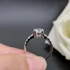 Cluster Rings Antique 1CT Round Cut Diamond Ring Engagement Women Jewelry Solid Platinum 950 R087