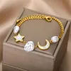 Charm Bracelets Cute Lovely Star Moon Pearl For Women Unuaual Gifts Girls Sweet Jewelry Female Simple Personality Bracelet217H