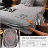 Sängkläder sätter levivei tjockare sammet säng täcke elastiska ark set madrass mjuk drottning kung fast färg 90150x200 för 231026