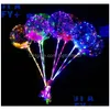 بالون جديد أضواء LED البالونات الليلية الإضاءة Bobo Ball Festival Decorative Decorative Bright Wighter مع ألعاب توصيل العصي G DH59F