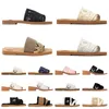 Chloe Sandales Célèbre Designer Femmes Woody Pantoufles Diapositives Sliders Mules Plat Slide Tan Blanc Noir Rose Dentelle 【code ：L】Femme Slipper Slider Sandale Éraflures