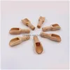 Spoons Mini Salt Tea Spoon Tableware Natural Wooden Crafts Small Connt Sugar Scoop Za6173 Drop Delivery Home Garden Kitchen Dining Bar Dhlwf