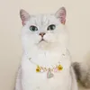 Dog Collars Pet Collar Kitten Bell Pearl Necklace Cartoon Cute For Small Medium Bib Cats Accessories