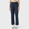 Kıyafetler L15 Pamuk Yoga Pantolon Düz Polar Pantolon Gevşek Fit Joggers Kadınlar El Cepleri ile Günlük Sweatpants Süper yumuşak ve sıcaklık